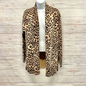 Soft Surroundings Sibyl Cashmere Leopard Cardigan
